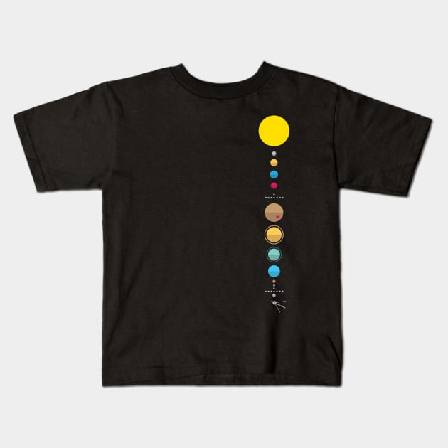 Minimalist Solar System Kids T-Shirt by rasabi